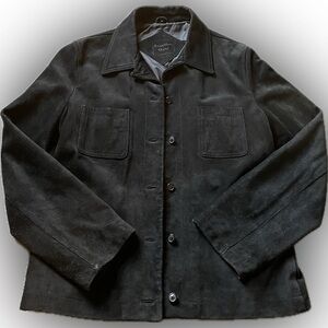 Junction West Leather Jacket Coat Black Lined